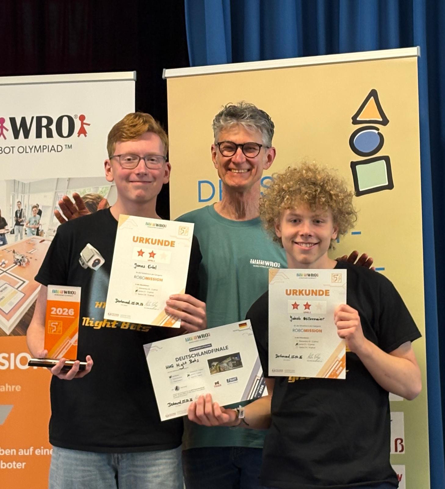 1. Platz beim WRO Regionalwettbewerb in Dortmund West