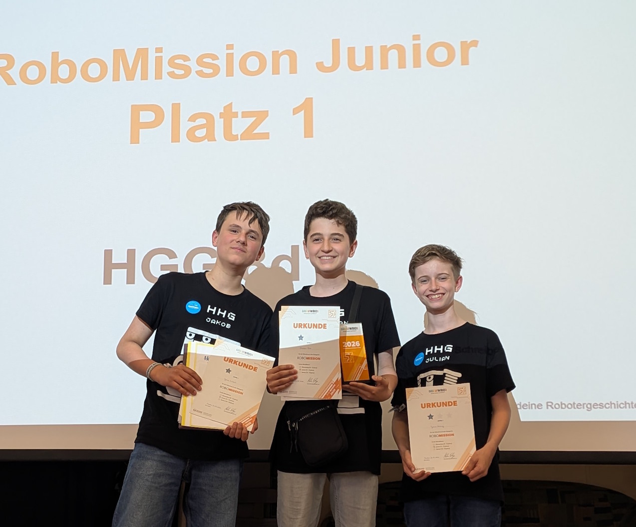 PLATZ 1 FÜR DIE HHG 8d‘s!